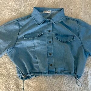 Indulge Blue Button Down Shirt